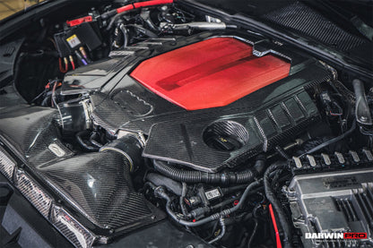 DarwinPRO 2019-UP Audi RS6 Avant C8 & RS7 C8 Quattro OEM Style Dry Carbon Fiber Engine Cover Replacement