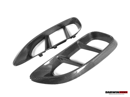 DarwinPRO 2016-2025 Porsche 718 Cayman & Boxster Carbon Fiber Side Air Vents - DarwinPRO Aerodynamics