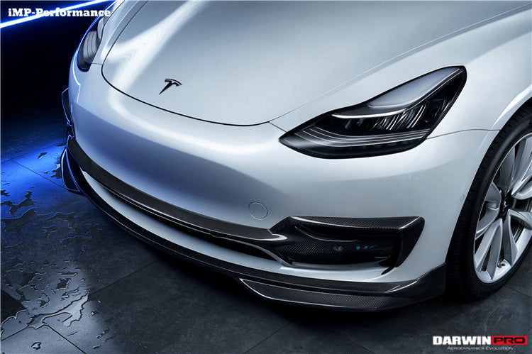 2017-2023 Tesla Model 3 IMP Performance Carbon Fiber Front Lip - DarwinPRO Aerodynamics