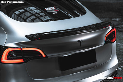 2017-2023 Tesla Model 3 IMP Performance Carbon Fiber Trunk Spoiler - DarwinPRO Aerodynamics
