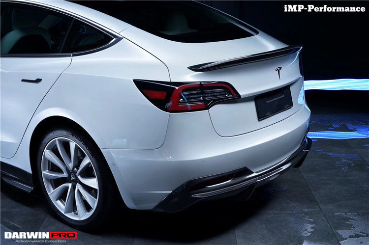2017-2023 Tesla Model 3 IMP Performance Carbon Fiber Rear Lip - DarwinPRO Aerodynamics