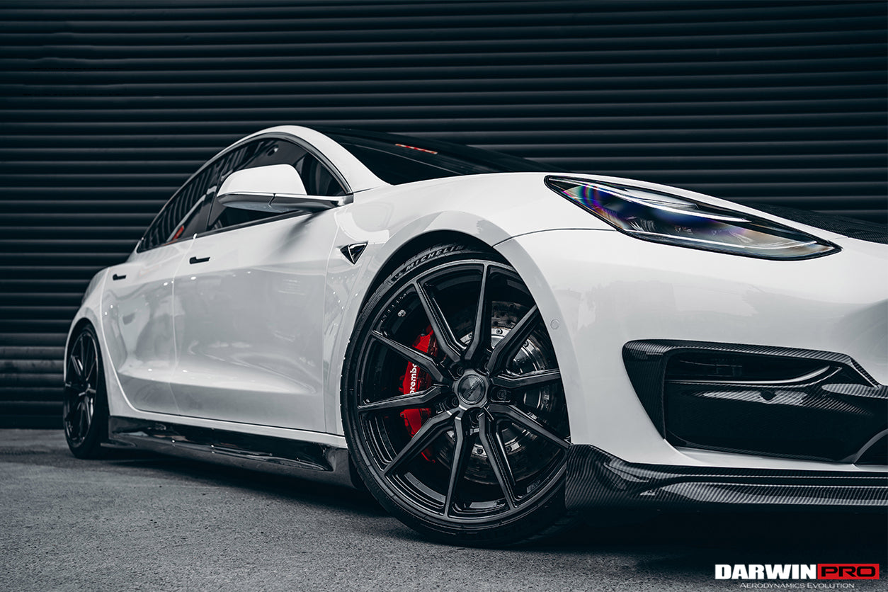 2017-2023 Tesla Model 3 IMP Performance Carbon Fiber Front Lip - DarwinPRO Aerodynamics