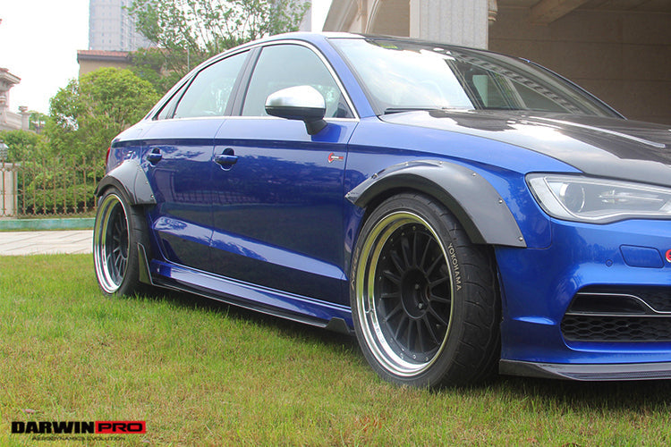 2013-2016 Audi S3 & A3 Sline 8V.1 Sedan BKSS Style Side Skirts with Winglets - DarwinPRO Aerodynamics