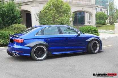 2013-2016 Audi S3 & A3 Sline 8V.1 Sedan BKSS Style Side Skirts with Winglets - DarwinPRO Aerodynamics