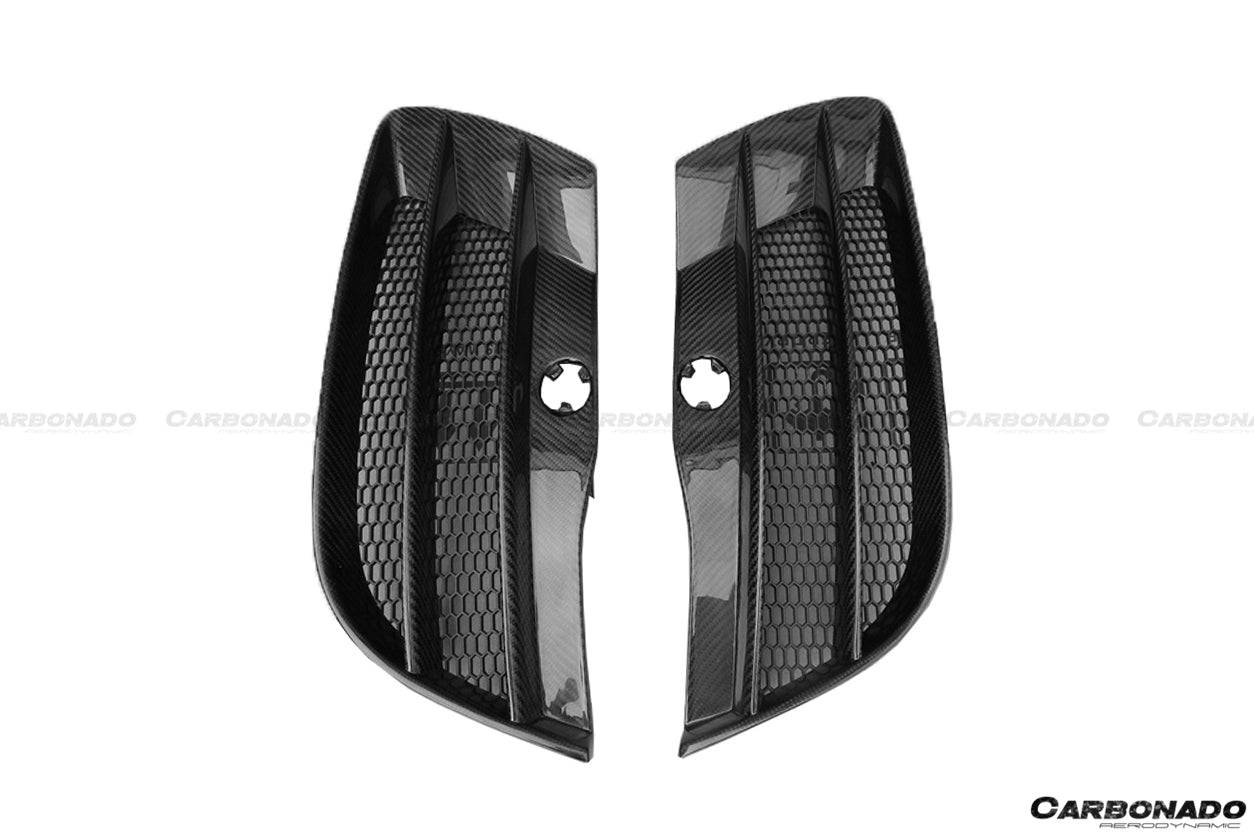2009-2015 Audi R8 Coupe Spyder OE Style Front Bumper Vents - Carbonado