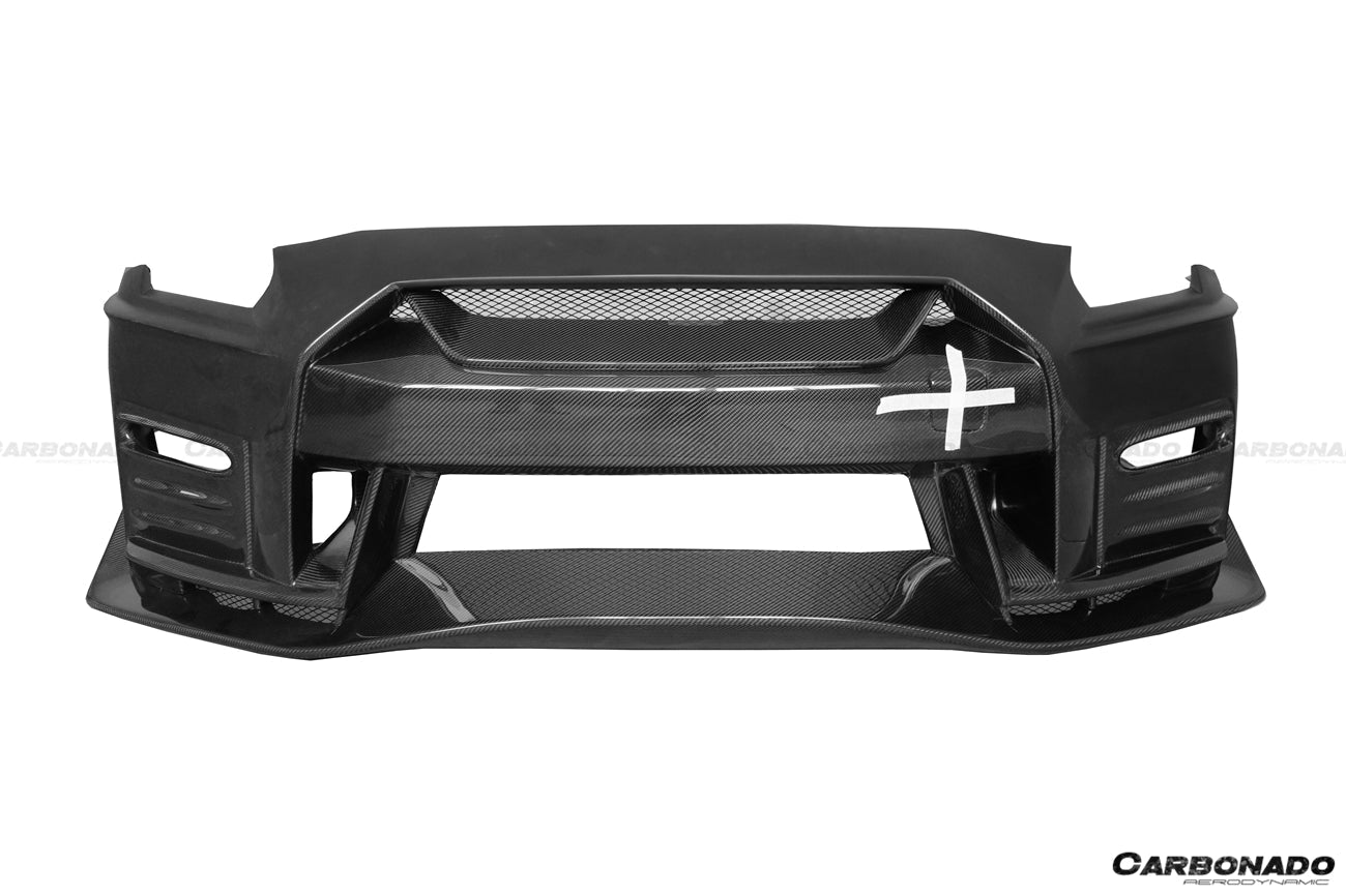 2008-2016 Nissan GTR R35 CBA/DBA NISMO Ver17 Style Front Bumper - Carbonado Aero