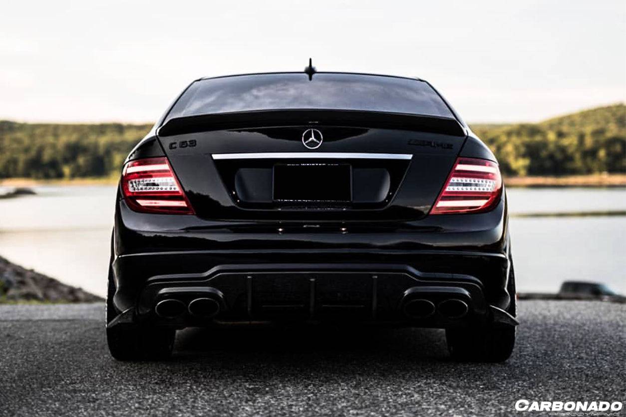 2012-2014 Mercedes Benz W204 C63 AMG RZ Style Carbon Fiber Rear Lip - Carbonado Aero