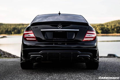 2012-2014 Mercedes Benz W204 C63 AMG RZ Style Carbon Fiber Rear Lip - Carbonado Aero