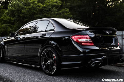 2012-2014 Mercedes Benz W204 C63 AMG RZ Style Carbon Fiber Rear Lip - Carbonado Aero