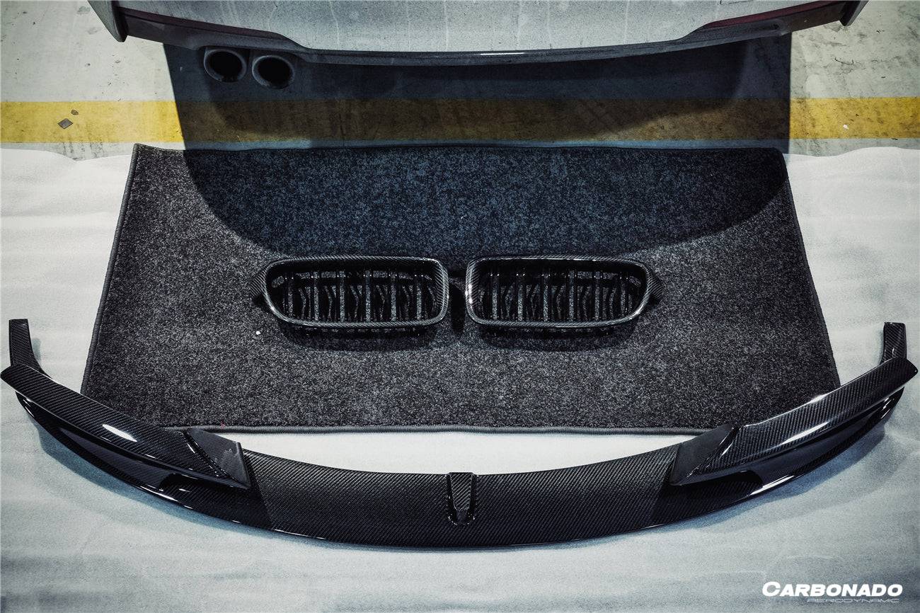 2013-2019 BMW 3 Series F30 F35 MP Style Carbon Fiber Front Lip (For M-Tech Only) - Carbonado Aero