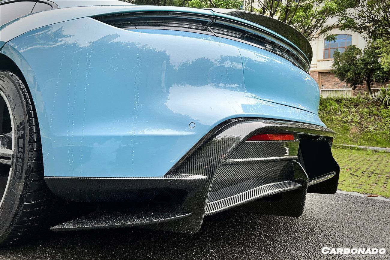 2019-2023 Porsche Taycan 4/4S/GTS/TURBO OD Style DRY Carbon Fiber Rear Diffuser - Carbonado Aero
