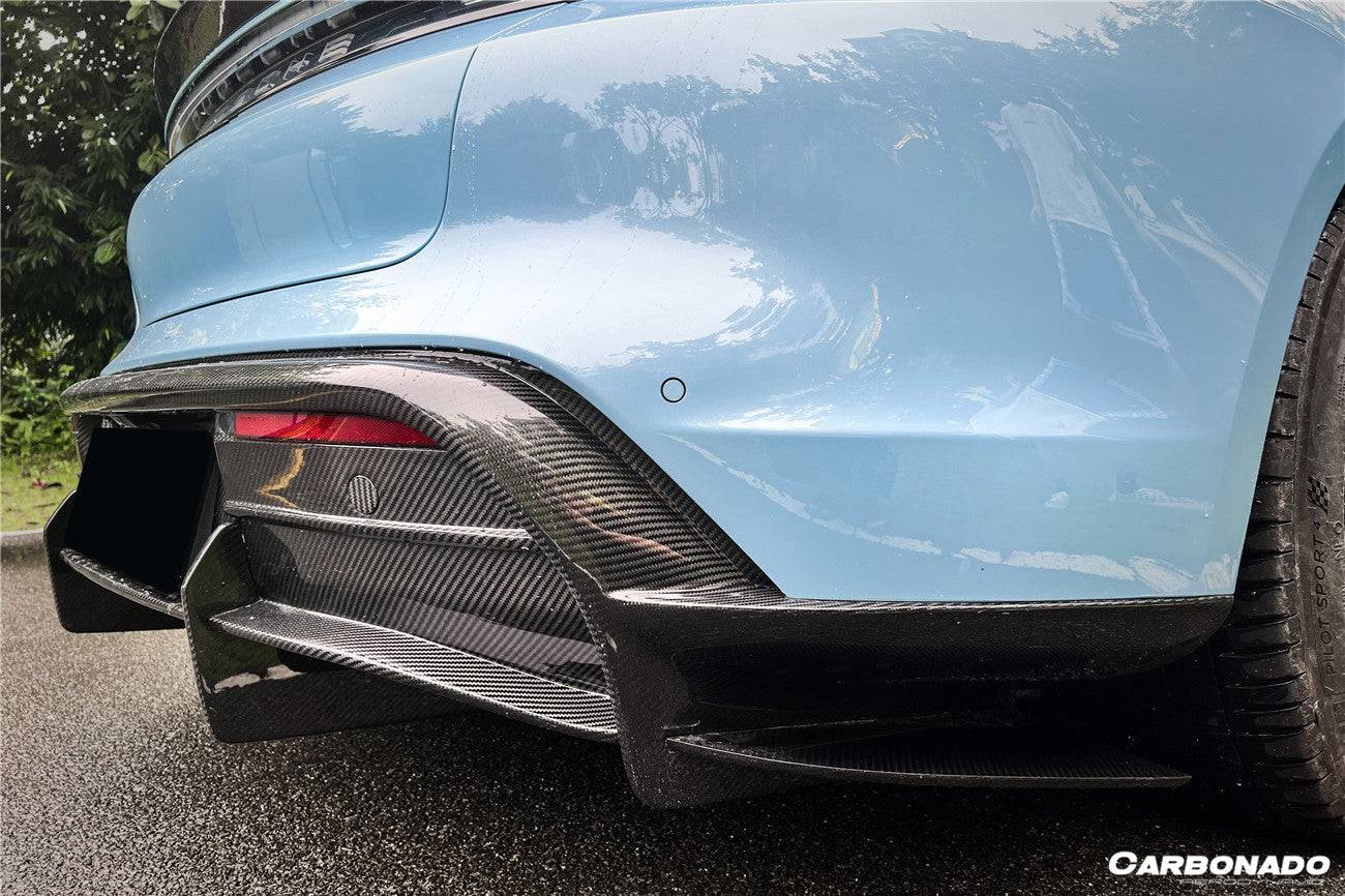 2019-2023 Porsche Taycan 4/4S/GTS/TURBO OD Style DRY Carbon Fiber Rear Diffuser - Carbonado Aero