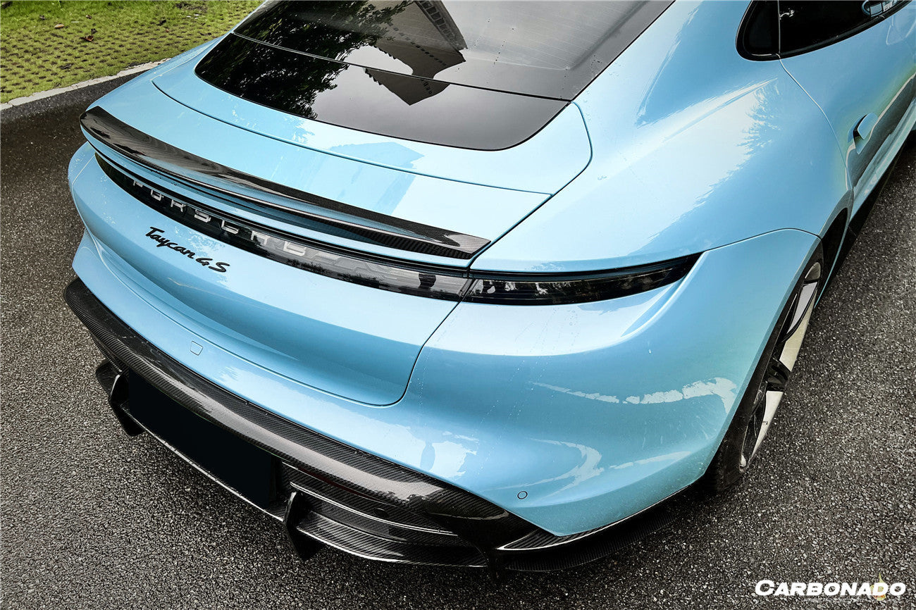 2019-2023 Porsche Taycan 4/4S/GTS/TURBO OD Style DRY Carbon Fiber Rear Diffuser - Carbonado Aero