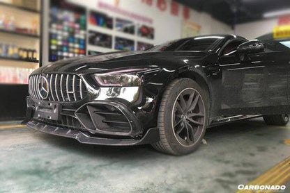 2019-2023 Mercedes Benz AMG GT63/S 4Door Coupe X290 BRS STYLE Carbon Fiber FRONT BUMPER Air Vents - Carbonado
