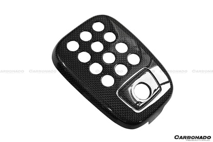 2015-2020 Ferrari 488 GTB Spyder Dry Carbon Fiber Rear Black Light Cover w / Camera Hole - Carbonado Aero