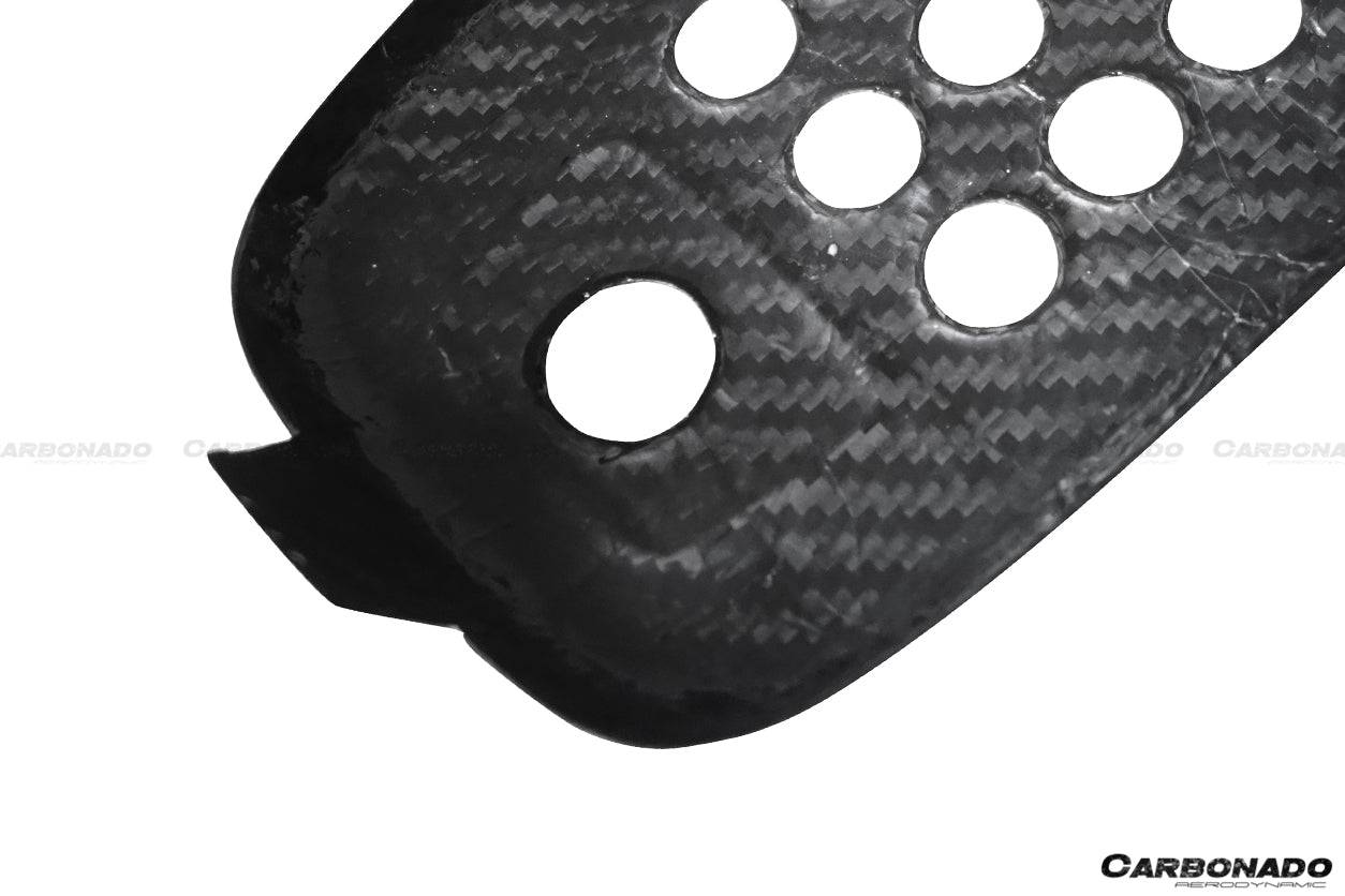 2015-2020 Ferrari 488 GTB Spyder Dry Carbon Fiber Rear Black Light Cover w / Camera Hole - Carbonado Aero