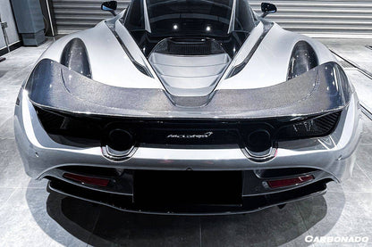 2017-2022 McLaren 720s OEM Style Dry Carbon Fiber Rear Bumper Upper Exhaust Valance Panel - Carbonado Aero