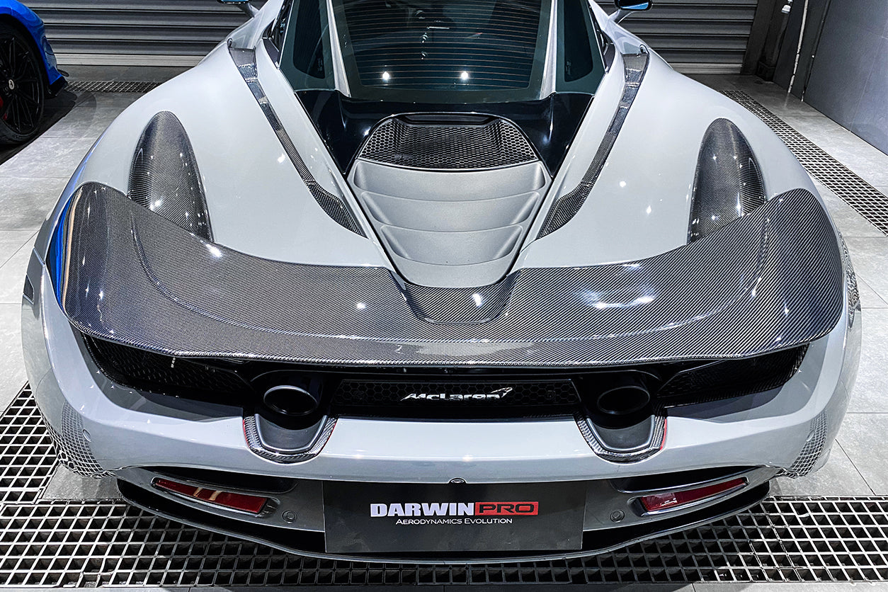 2017-2021 McLaren 720s Dry Carbon Fiber Rear Bumper Upper Exhaust Valance Panel - DarwinPRO Aerodynamics