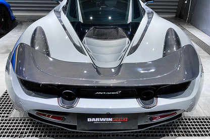 2017-2021 McLaren 720s Dry Carbon Fiber Rear Bumper Upper Exhaust Valance Panel - DarwinPRO Aerodynamics