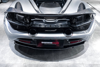 2017-2021 McLaren 720s Dry Carbon Fiber Rear Bumper Upper Exhaust Valance Panel - DarwinPRO Aerodynamics