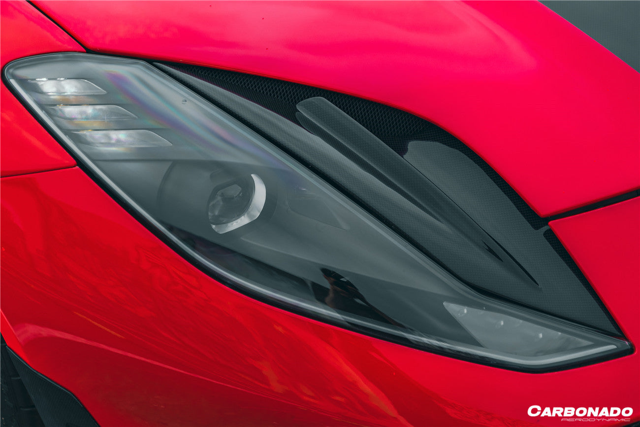 2018-UP Ferrari 812 Superfast /GTS MSY Style HeadLights Air Vents - Carbonado