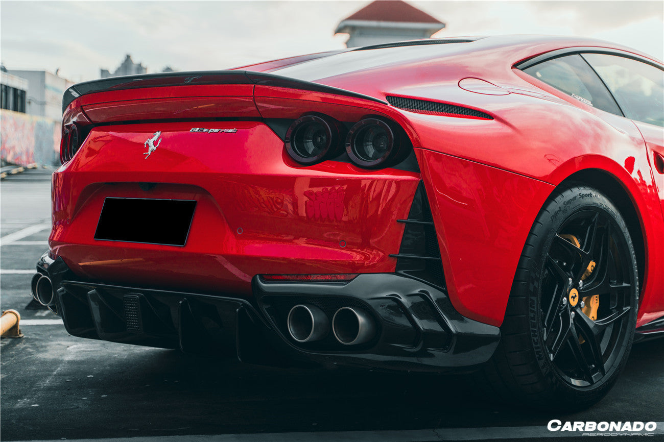 2018-UP Ferrari 812 Superfast /GTS MSY Style Rear Bumper Vents - Carbonado