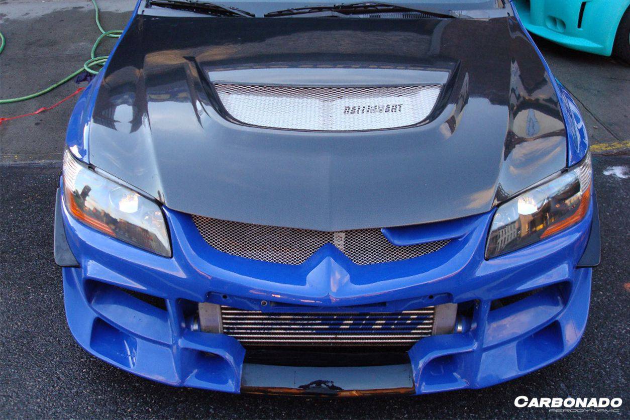 2003-2006 Mitsubishi Evo 7 & 8 & 9 OE Style Carbon Fiber Hood - Carbonado