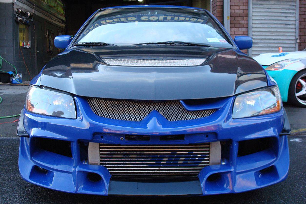 2003-2006 Mitsubishi Evo 7/8/9 JC Style Front Bumper - Carbonado