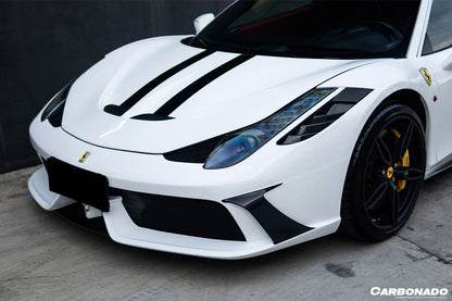 2010-2015 Ferrari 458 Coupe & Spider speciale Style Front Bumper - Carbonado