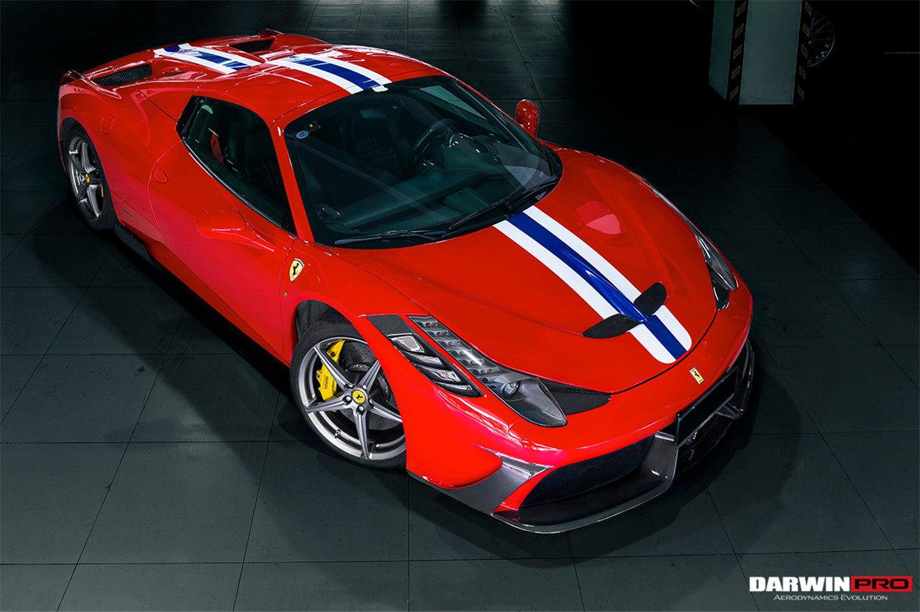 2010-2015 Ferrari 458 Coupe/Spyder Speciale Style Front Bumper - DarwinPRO Aerodynamics
