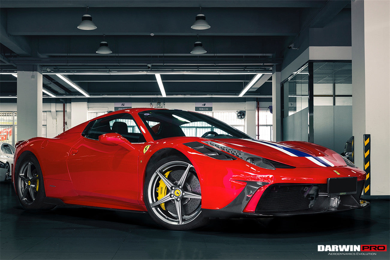 2010-2015 Ferrari 458 Coupe/Spyder Speciale Style Front Bumper - DarwinPRO Aerodynamics