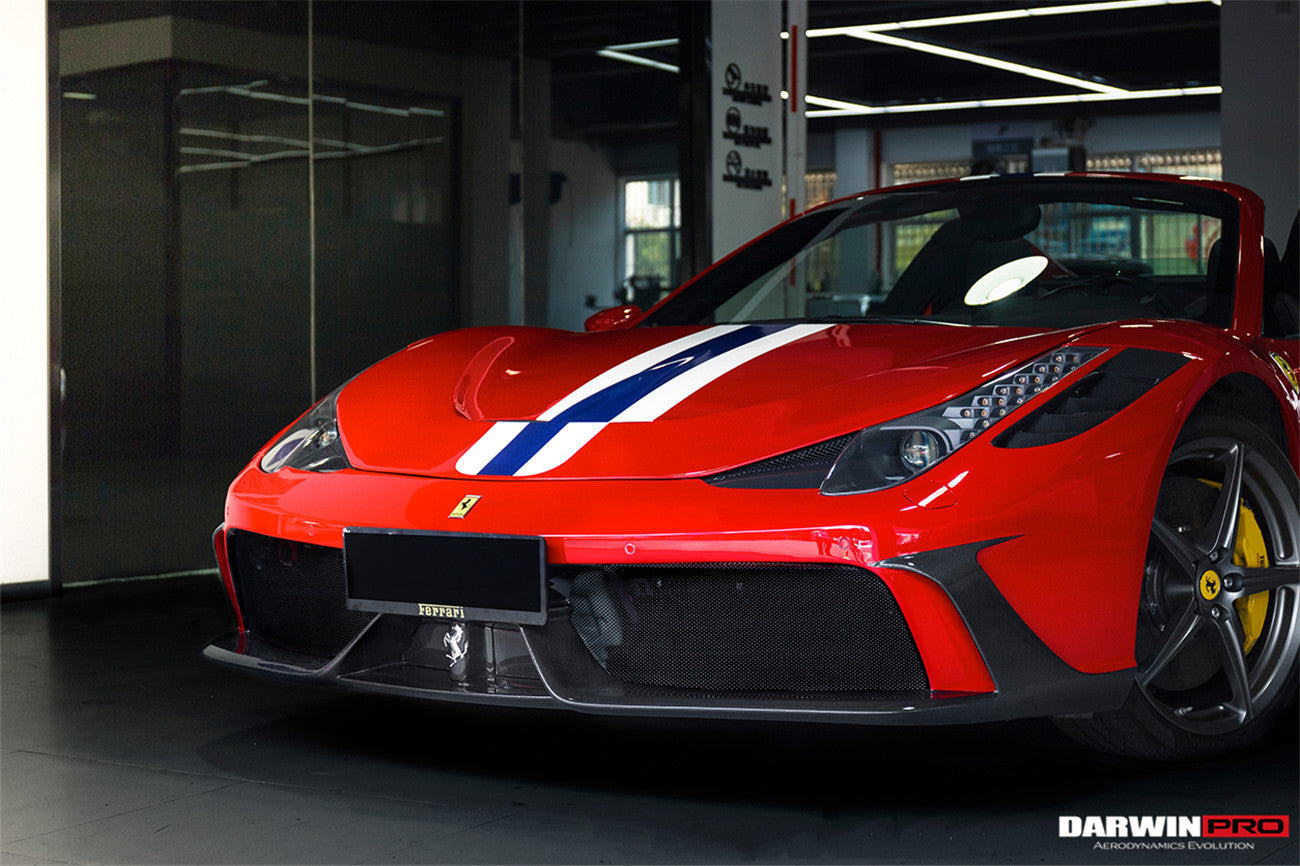 2010-2015 Ferrari 458 Coupe/Spyder Speciale Style Front Bumper - DarwinPRO Aerodynamics