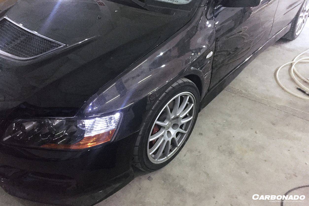 2003-2006 Mitsubishi Evo 7/8/9 D1 Style Carbon Fiber Fender - Carbonado Aero