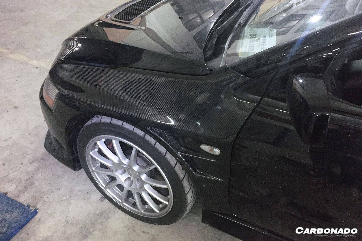 2003-2006 Mitsubishi Evo 7/8/9 D1 Style Carbon Fiber Fender - Carbonado Aero