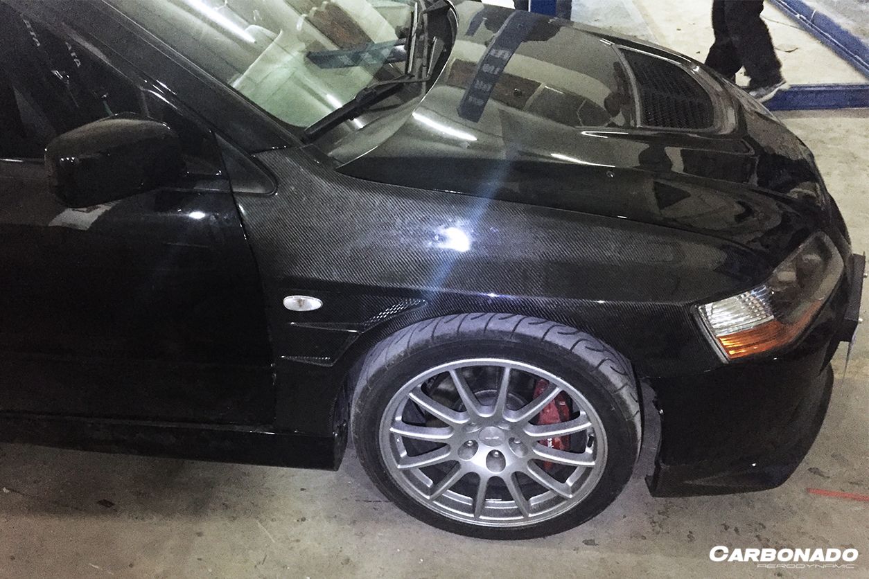 2003-2006 Mitsubishi Evo 7/8/9 D1 Style Carbon Fiber Fender - Carbonado