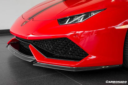 2015-2020 Lamborghini Huracan LP610 VRS Style Carbon Fiber Front Lip - Carbonado