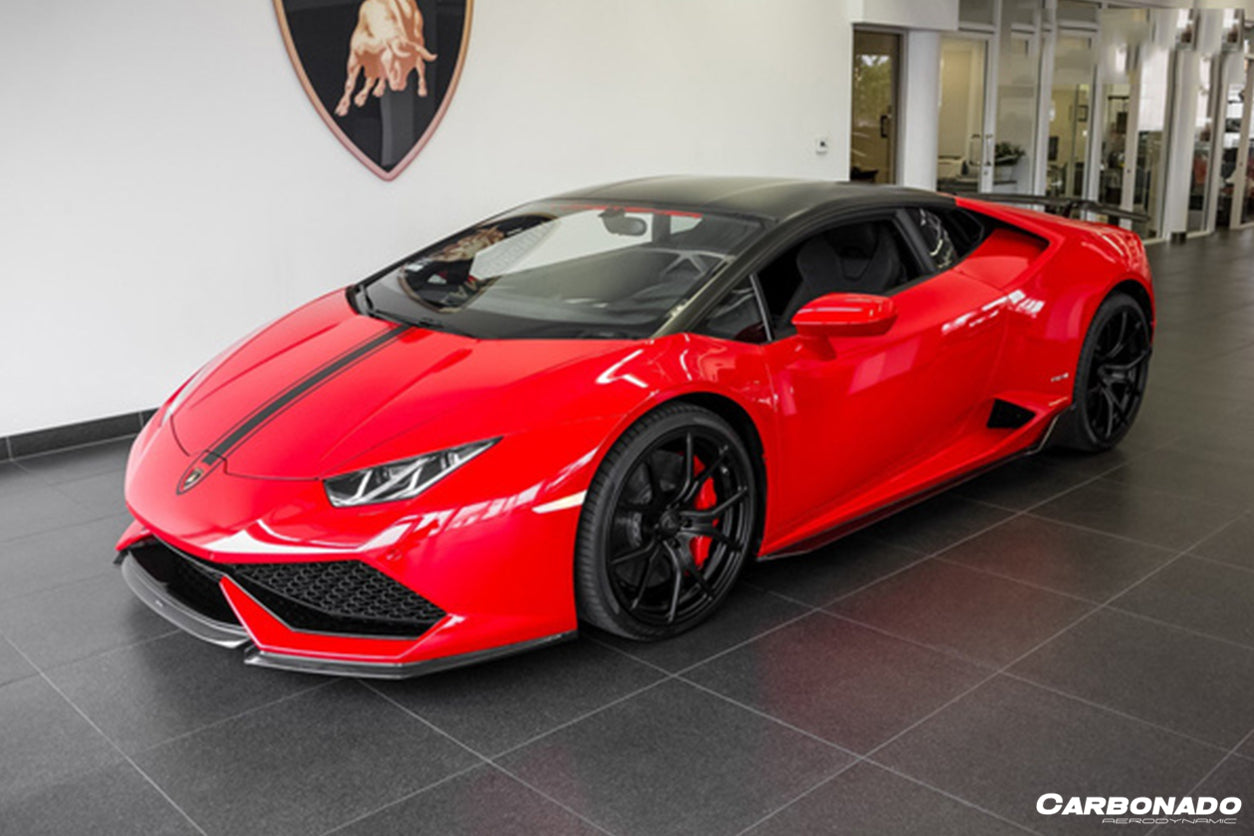 2015-2020 Lamborghini Huracan LP610 VRS Style Carbon Fiber Front Lip - Carbonado