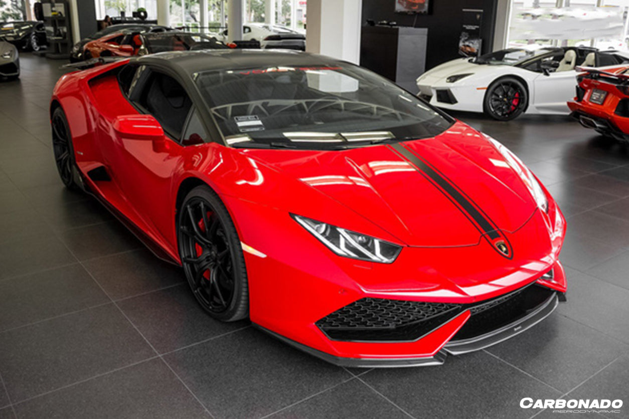 2015-2020 Lamborghini Huracan LP610 VRS Style Carbon Fiber Front Lip - Carbonado