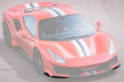 2018-2022 Ferrari 488 Pista Carbon Fiber Front Bumper Side Splitter - DarwinPRO Aerodynamics