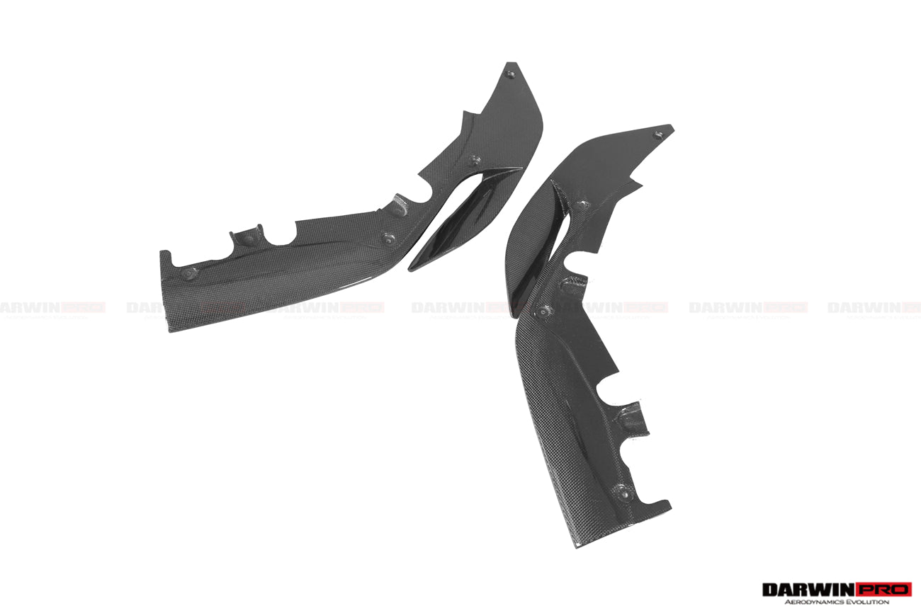 2018-2022 Ferrari 488 Pista Carbon Fiber Front Bumper Side Splitter - DarwinPRO Aerodynamics