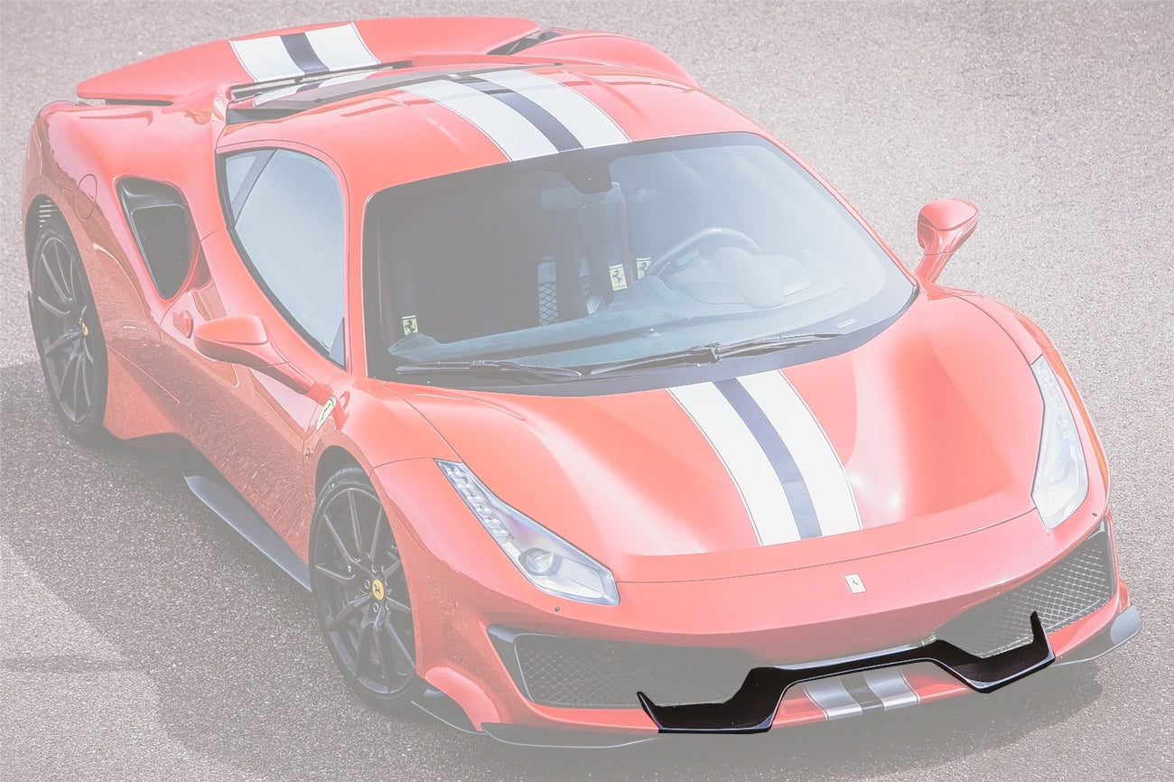 2018-2022 Ferrari 488 Pista Carbon Fiber Front Bumper Middle Lip - DarwinPRO Aerodynamics