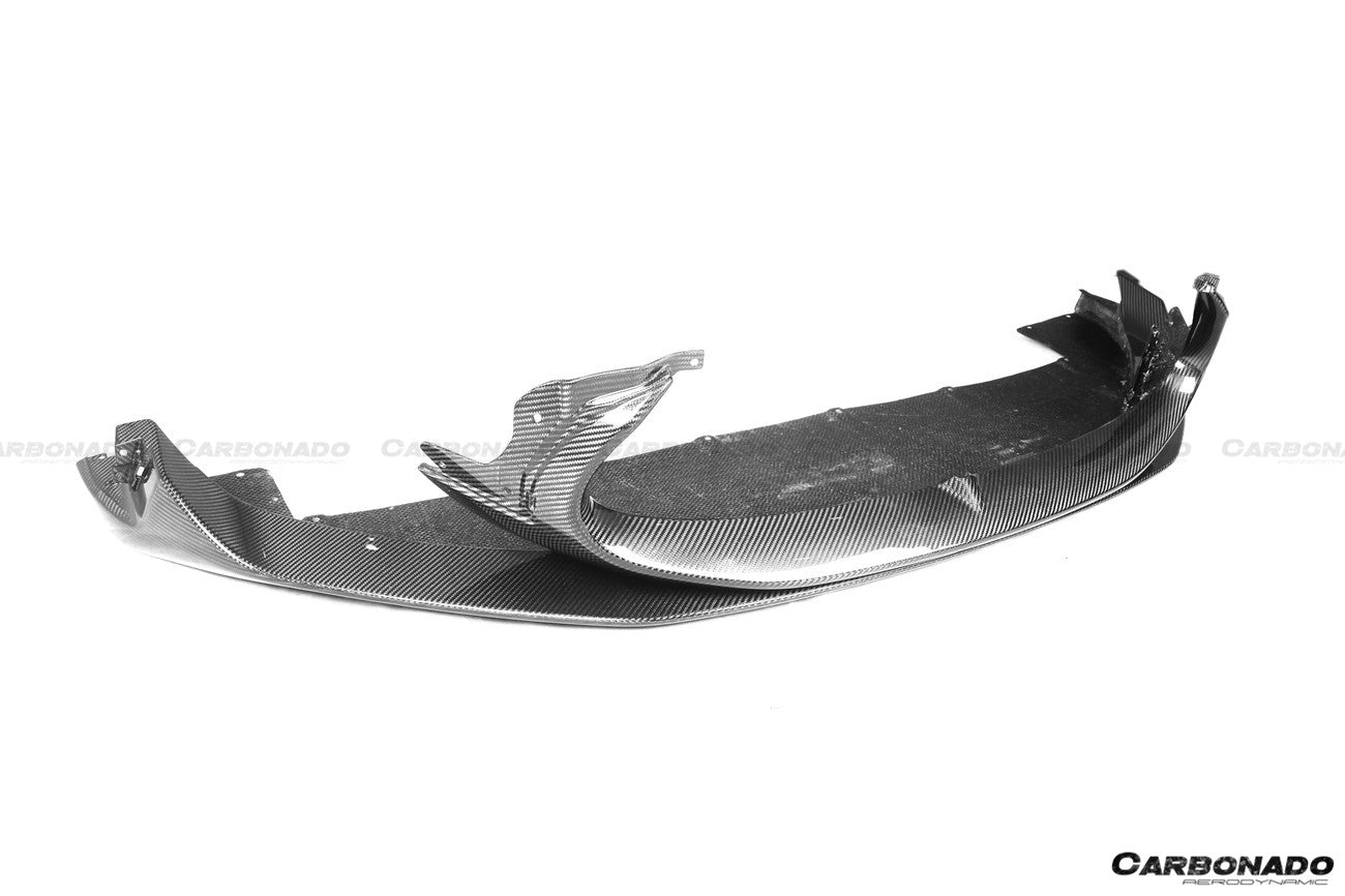 2020-UP Maserati MC20 OE Dry Carbon Fiber Front Lip - Carbonado