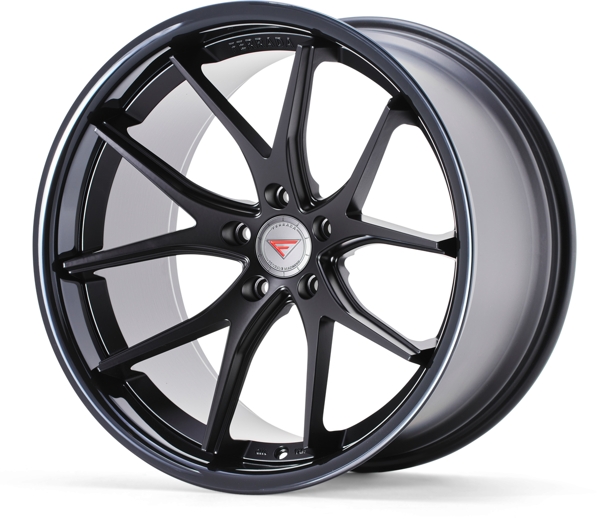 Ferrada FR2 Matte Black / Gloss Black Lip wheel