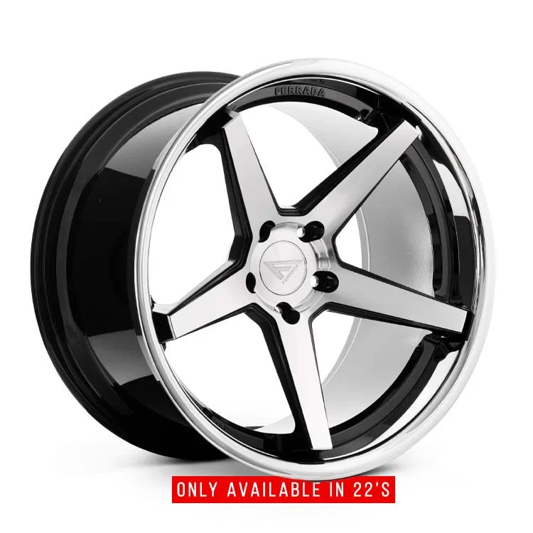 Ferrada FR3 Machine Black / Chrome Lip wheel