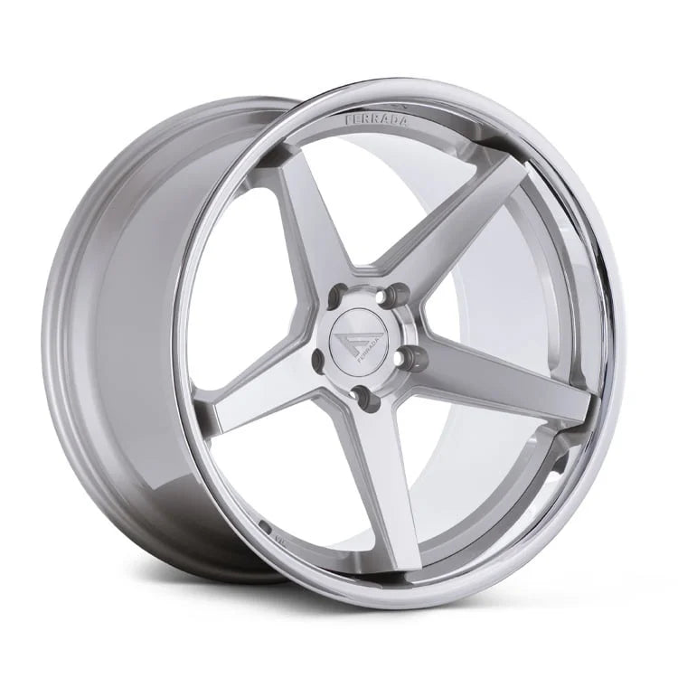 Ferrada FR3 Machine Silver / Chrome Lip wheel