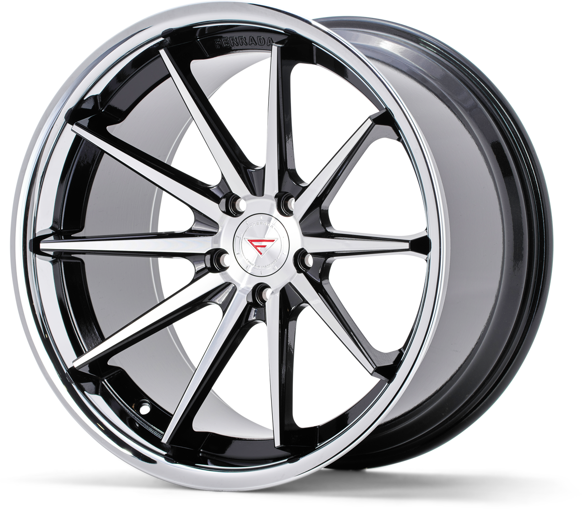 Ferrada FR4 Machine Black / Chrome Lip wheel