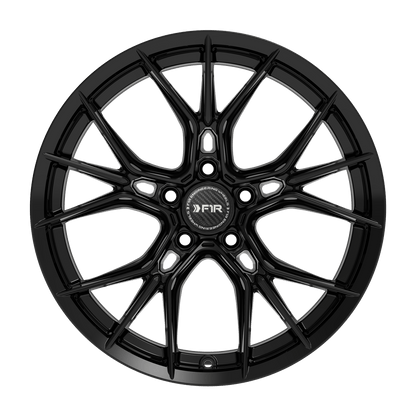 F1R FS1 Gloss Black wheel front view