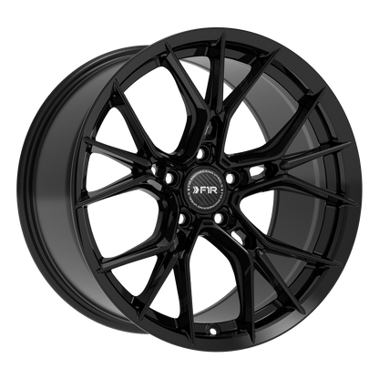 F1R FS1 Gloss Black wheel angled view