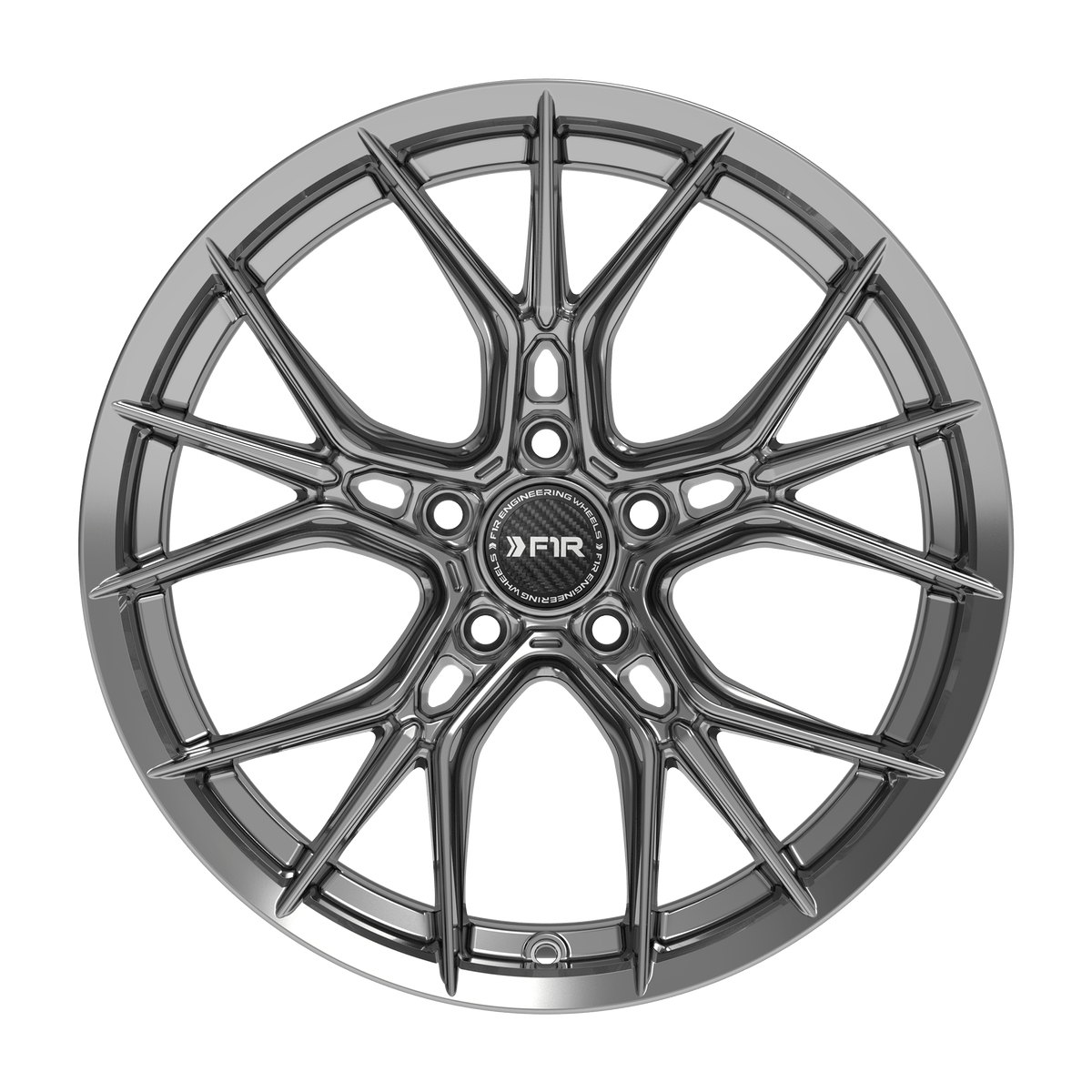 F1R FS1 Hyper Black wheel front view