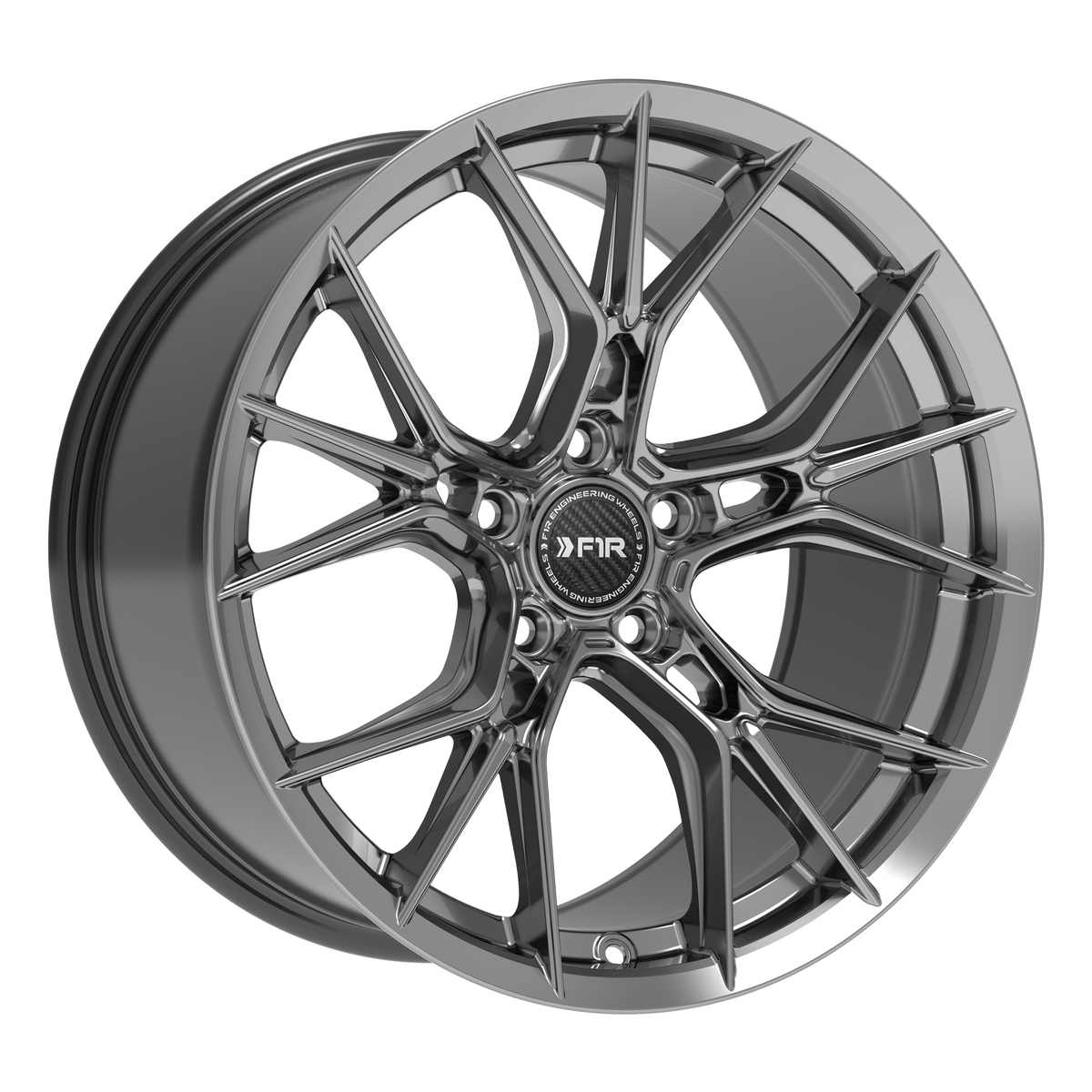 F1R FS1 Hyper Black wheel angled view